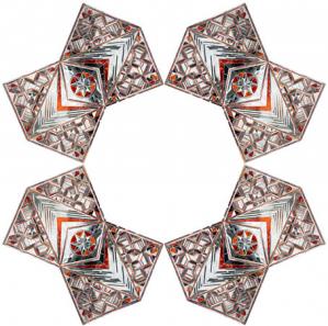 Monir Shahroudy Farmanfarmaian. Convertible Series, 2010. Mirror and reverse glass painting on plaster and wood. Variable size. All images must be credited to the Artist and The Third Line.