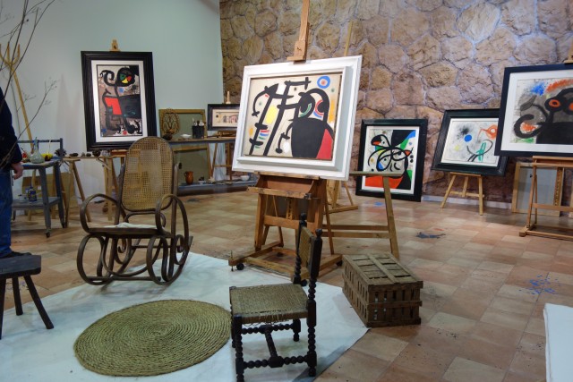 Joan Miro. Miro studio. Mayoral Gallery, Barcelona. Photograph: Jill Spalding.