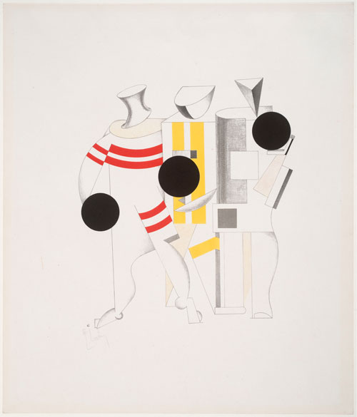 El Lissitzky.  Sportsmen (Sportier), 1923.  Lithograph on paper , 510 x 430 mm.  Tate  Image courtesy of Tate.