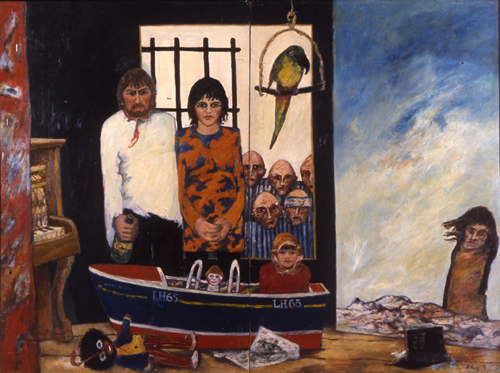 John Bellany. <em>The Bellany Family</em> 1968. 183 x 244 cm, oil on board. Perth & Kinross District Council, Museum and Art Gallery Department, Scotland.