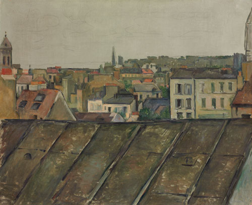 Paul Cézanne. <em>The Rooftops of Paris,</em> 1881-82. Oil on canvas, 59.7 x 73 cm.