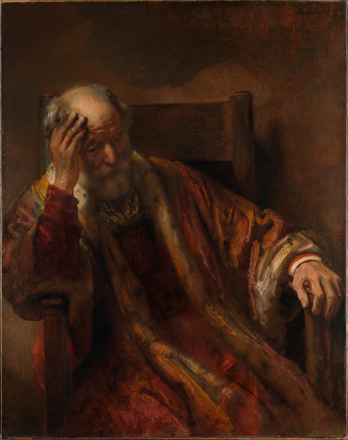 Follower of Rembrandt.        <em>An Old Man in an Armchair</em>, 
17th century. © National Gallery, London.