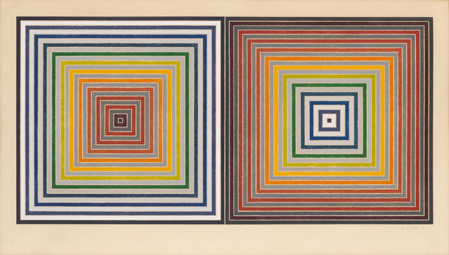 Frank Stella. Double Gray Scramble, 1973. Screenprint on Arches 88 mould-made paper, 59.4 x 119.5 cm (23.4 x 47 in). Courtesy of Waddington Custot.
