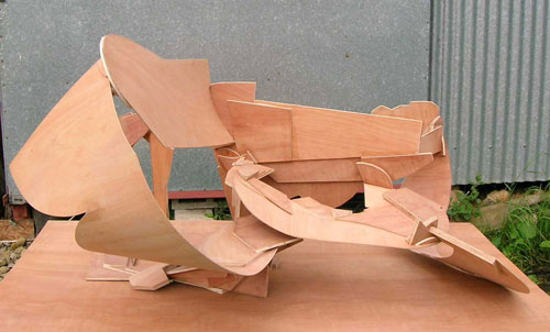 Tim Scott. <em>Woodwind I</em>, 2011. Plywood, height 90 cm. © the artist, images courtesy Poussin Gallery.