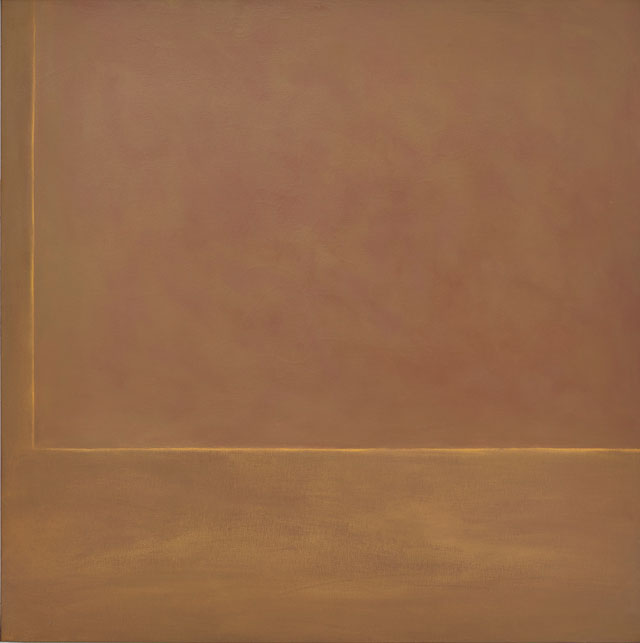 Virginia Jaramillo. Untitled, 1974. Oil  on  canvas, 152.4 x 152.4 cm (60 x 60 in). Courtesy of the artist and Hales Gallery.
