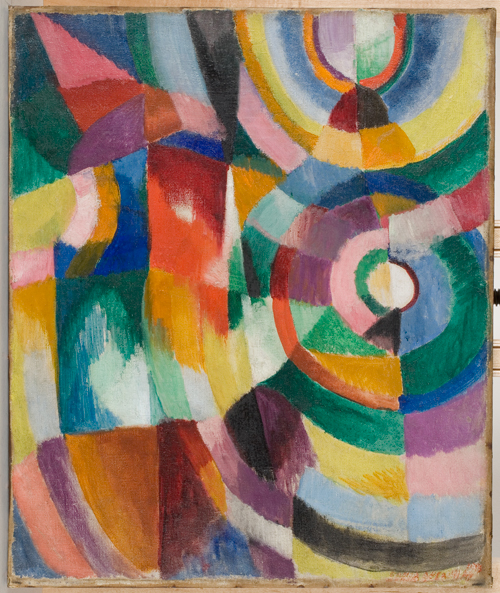 Sonia Delaunay. Prismes électriques, 1913-1914. © Pracusa 2013057. © Davis Museum at Wellesley College, Wellesley, MA.