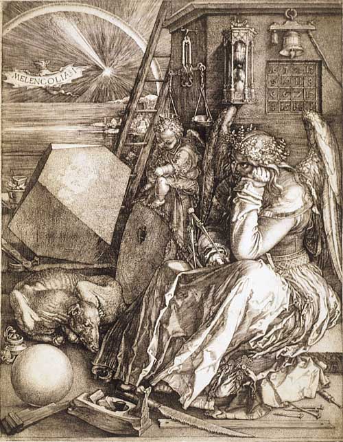 Dürer (1471-1528) <i>Melancholia</i>, 1514, engraving. 241 x 192mm. © The British Museum