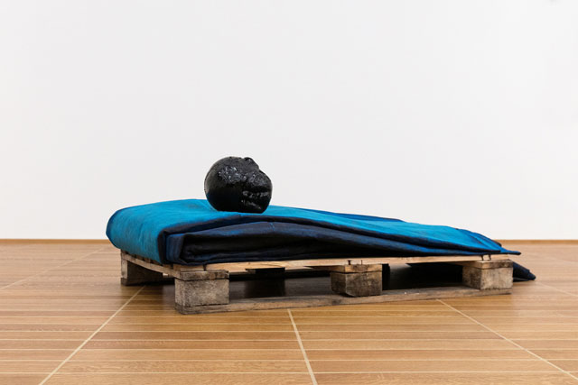 Theaster Gates. Tar Baby III with Rubber Components, 2016. Installation view. Photograph: Veronica Simpson.