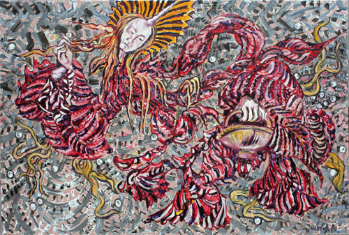 George Gittoes. The Collector, 2009–2010. Oil on canvas, 200 cm x 300 cm.