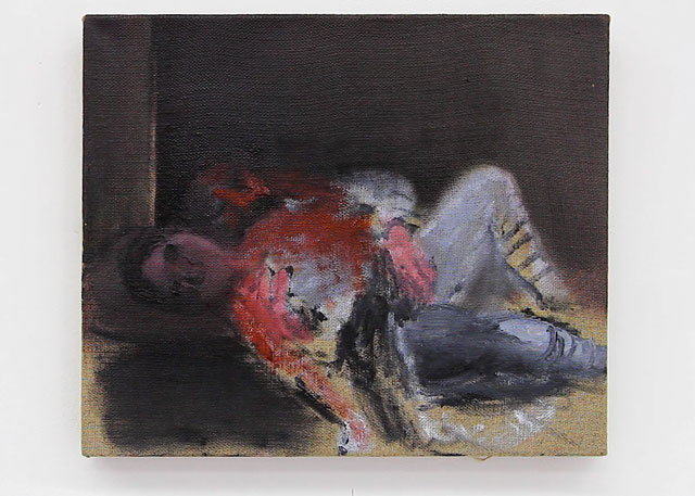 Norman Hyams. Lovers, 2017. Oil on linen, 25 x 30 cm. Image courtesy Hannah Barry Gallery, London.