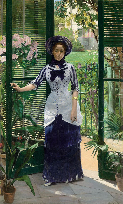 Albert Bartholomé. In the Conservatory (Madame Bartholomé), c1881. Oil on canvas, 233 x 142.5 cm. Musée d'Orsay, Paris. Gift of the Société des Amis du Musée d'Orsay, 1990.