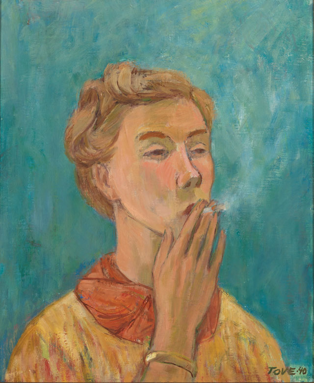 Tove Jansson. Smoking Girl (Self-Portrait), 1940. Private collection. Photograph: Finnish National Gallery / Yehia Eweis.