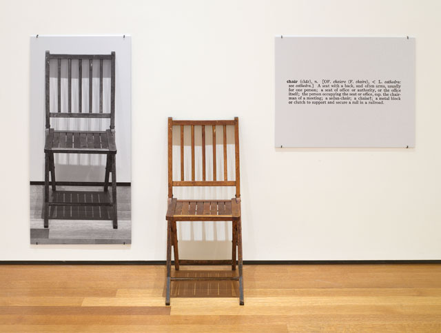 Joseph Kosuth. One and Three Chairs, 1965. Collection of The Museum of Modern Art, New York (Larry Aldrich Fund). © Joseph Kosuth - Courtesy of the Artist and Sean Kelly Gallery, 2017.