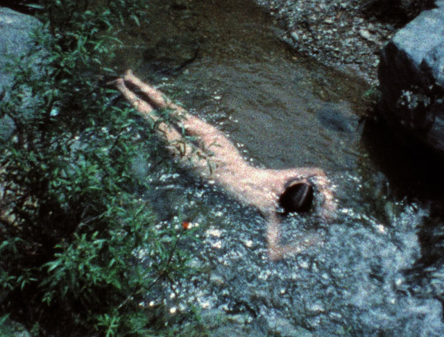 Ana Mendieta. Creek, 1974. Super 8 film, colour, silent. Photograph: The Estate of Ana Mendieta Collection, LLC. Courtesy of Galerie Lelong & Co.