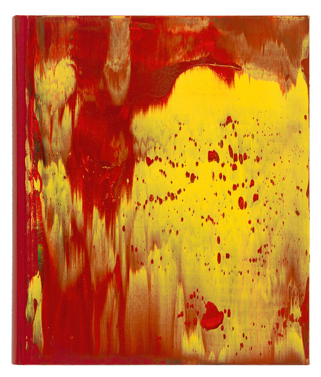 Gerhard Richter. War Cut II, 2004. Oil on book cover, 25.5 x 21.8 cm (10 x 8 2/3 in). Courtesy Galerie Ludorff, Düsseldorf.