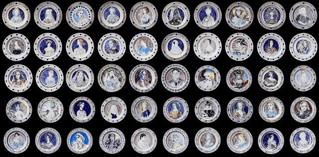 Famous Women Dinner Service made by Vanessa Bell and Duncan Grant in 1932.