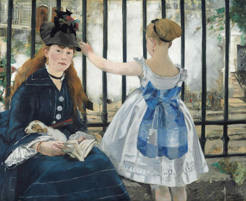 Edouard Manet. The Railway, 1873. Oil on canvas, 93.3 x 111.5 cm. National Gallery of Art, Washington, Gift of Horace Havemeyer in memory of his mother, Louisine W. Havemeyer, 1956.10.1. Photograph courtesy of the National Gallery of Art, Washington.