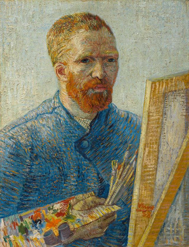 Vincent van Gogh. Self-Portrait as a Painter, 1887-88. Van Gogh Museum, Amsterdam. (Vincent van Gogh Foundation).