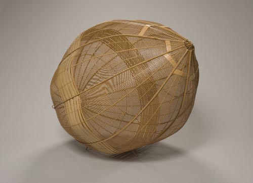 Yako Hodo (b. 1940) <em>Uplifting</em>, 1990. Bamboo, 31 1/2 x 23 1/2 x 23 1/2 in. The Buchbinder Family Collection. Photo: Michael Tropea.