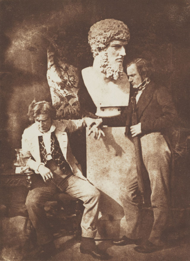 David Octavius Hill and Robert Adamson. David Octavius Hill and Professor James Miller. Known as The Morning After 'He greatly daring dined', c1845. Calotype print, 19.80 x 14.60 cm. Scottish National Portrait Gallery.