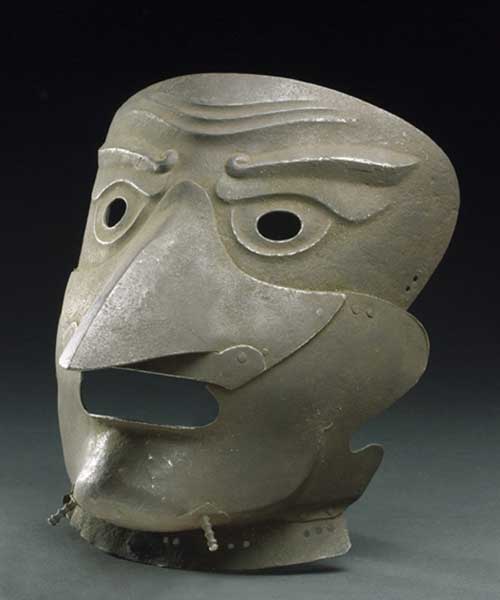 Mask with grotesque nose piece, moulded eye brows and furrowed brow worn 
        by executioner. Iron, European, 16th-17th century. The Science Museum