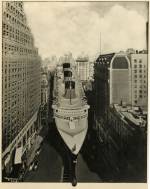 Promotional photograph of the Normandie superimposed on New York City streets, photograph by Byron Co., 1934. Museum of the City of New York; Byron Collection (93.1.1.11962)