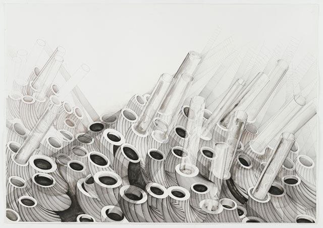 Deanna Petherbridge. Fragility of the Aegean, 1981. Pen and ink on paper, 71 x 100 cm.