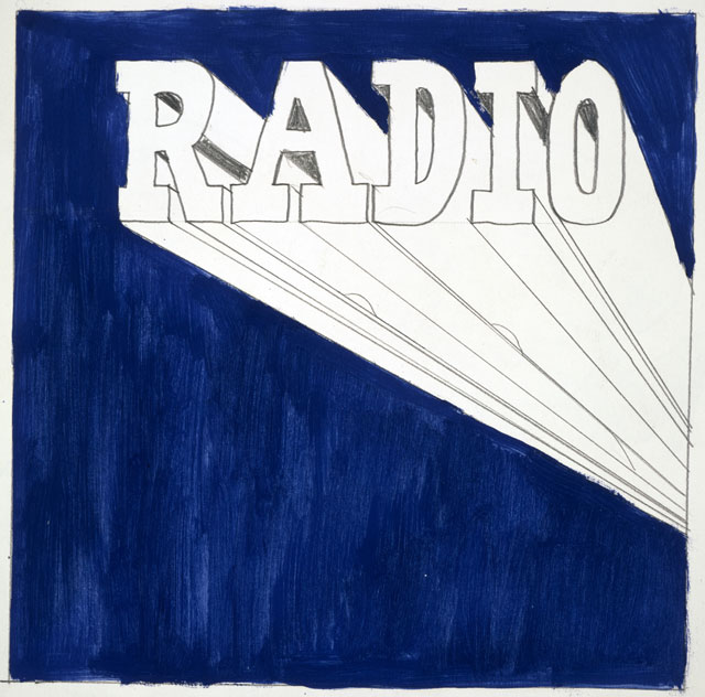 Ed Ruscha. Radio, 1962. Drawing, pencil and acrylic on paper, 24 x 27.2 cm. Collection: Scottish National Gallery of Modern Art, presented by the artist through the Art Fund, 2005. © Ed Ruscha.