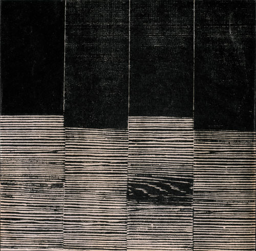 Lygia Pape. Untitled (from the series Weaving), 1959. Woodcut on paper, 24.4 x 24.8 cm. Coleccíon Patricia Phelps de Cisneros. © Projeto Lygia Pape.