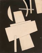 Lyubov Popova. Untitled, c1916-17. Gouache on board, 19 1/2 x 15 1/2 in (49.5 x 39.5 cm). The Museum of Modern Art, New York. The Riklis Collection of McCrory Corporation.