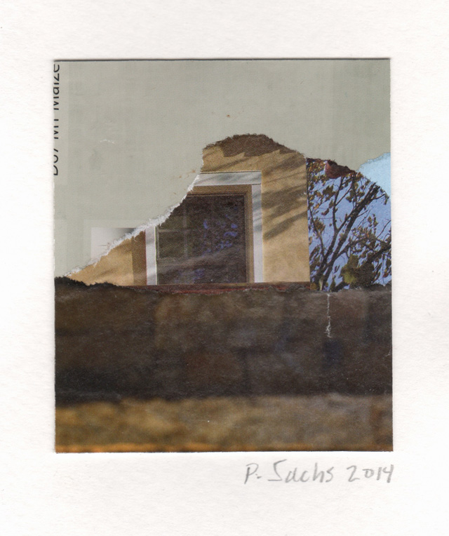 Pat Sachs. Palazzo Corsini From Our Abandoned Lot, 2014. Collage, 70 x 60 mm (2¾ x 2⅜ in).