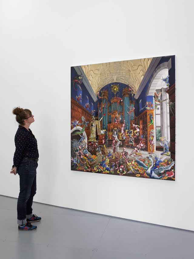 Raqib Shaw. Installation view, White Cube at Glyndebourne, East Sussex, 21 May - 28 August 2016. © Raqib Shaw. Photograph: © White Cube (George Darrell).