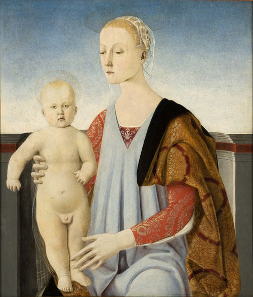 Luca Signorelli. <em>Madonna With Child</em>, 1465-75. Tempera on panel, 61.8 x 53.5 cm. Venezia, Fondazione Cini.
