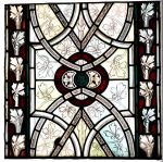 Philip Webb / Morris, Marshall, Faulkner & Co, Grisaille foliage vine scroll, 1865. Stained glass panel. Courtesy of The Stained Glass
Museum.