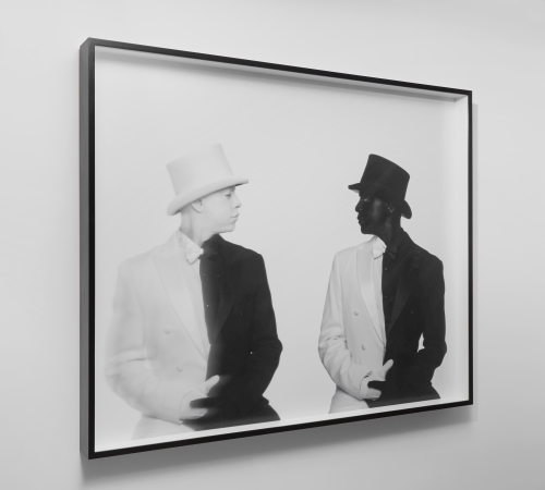 Hank Willis Thomas. Crossroads, 2012. Digital c-print and plexi with Lumisty film. Dimensions variable. Courtesy of the artist and Jack Shainman Gallery, New York.