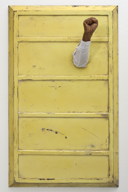 Hank Willis Thomas. Amandla, 2014. Silicone, fibreglass and metal finish. 51.18 x 29.92 in (130 x 76 cm). Courtesy of the artist and Jack Shainman Gallery, New York.