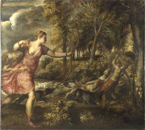 Titian. The Death of Actaeon, about 1565-76. Oil on canvas, 178.8 x 197.8 cm. The National Gallery, London © The National Gallery, London
