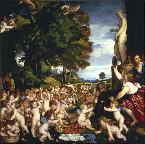 Titian. The Worship of Venus, 1516. Oil on canvas, 172 x 175 cm © Museo Nacional del Prado, Madrid