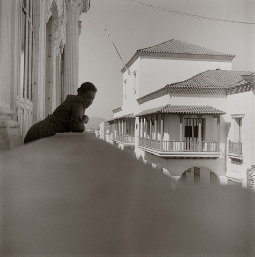 Carrie Mae Weems. Listening for the Sounds of Revolution (from Dreaming in Cuba), 2002. Gelatin silver print, 28 1/2 x 28 1/2 inches (72.4 x 72.4 cm). Collection of the artist, courtesy the artist and Jack Shainman Gallery, New York. © Carrie Mae Weems.