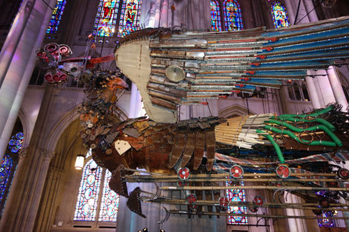 Xu Bing. Phoenix Project, 2008-2010. Installation view (6), Cathedral of St John the Divine, 2014. Photograph: Miguel Benavides.