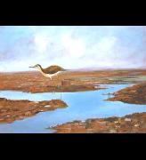Sir Sidney Nolan. Bird over harbour, Sydney, 1948. Ripolin on board 91.5 x 122cm