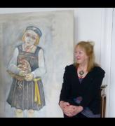Joyce Cairns in her studio Broughty Ferry, May 2014. Photograph: Helen Glassford, Tatha Gallery Newport-on-Tay.