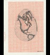 Agnes Denes. Isometric Systems in Isotropic Space – Map Projections: The Egg, 1974–76.
Collection of Agnes Gund, New York.