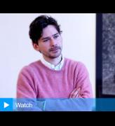 Nat Faulkner talking to Studio International about Strong water, his exhibition at Camden Art Centre, London. Photo: Martin Kennedy.