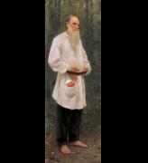 Ilya Repin. <em>Leo Tolstoy Barefoot,</em> 1901. Oil on canvas, 207 x 73 cm. The State Russian Museum, St Petersburg. Photograph ã The State Russian Museum, St Petersburg