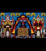 Gilbert & George, Fates, 2005. 54 digital prints on paper with ink, 167 11/16 x 299 3/16 in (426 x 760 cm). © Gilbert & George. Courtesy White Cube.
