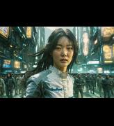 Ayoung Kim. Delivery Dancer’s Arc: Inverse (still). 2024. Three-channel video, colour, two-channel sound, lighting installation, random video playback and lighting synchronization control program, sundial sculptures, graphic sheets and circular screens (27 min). ACC Future Prize Commission. Courtesy the artist and ACC.