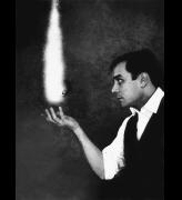 Harry Shunk and János Kender, photograph of Yves Klein, The Dream of Fire, c1961. Artistic action by Yves Klein © Yves Klein, ADAGP, Paris / DACS, London, 2017. Collaboration Harry Shunk and János Kender. Photograph: Shunk-Kender © J. Paul Getty Trust. Getty Research Institute, Los Angeles (2014.R.20)