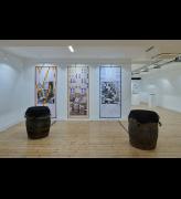 Beverley Carruthers, Hailstones, Bars and Meshes, 2025. Installation view, Leaving Were The Ones Who Could Not Stay, Broadway Gallery, September 2025. Photo: © Jo Underhill.