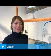 Yuko Mohri talking to Studio International before the opening of her exhibition Moré Moré [Leaky] at White Rainbow gallery, London, February 2017. Photograph: Martin Kennedy.